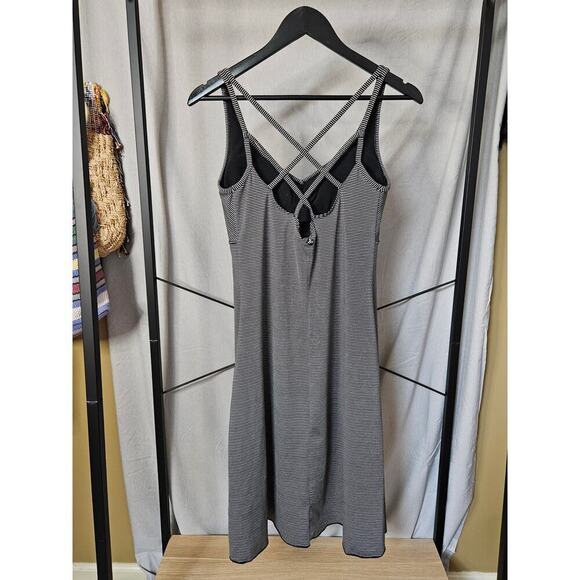 Prana Rebecca Black & White Stripped Dress Size M - Picture 4 of 10